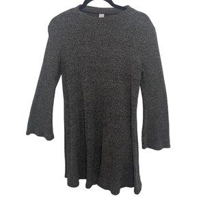 Old Navy Dark Gray Women's Sweater Dress Size M Knitted Pattern Long Sleeve Dres